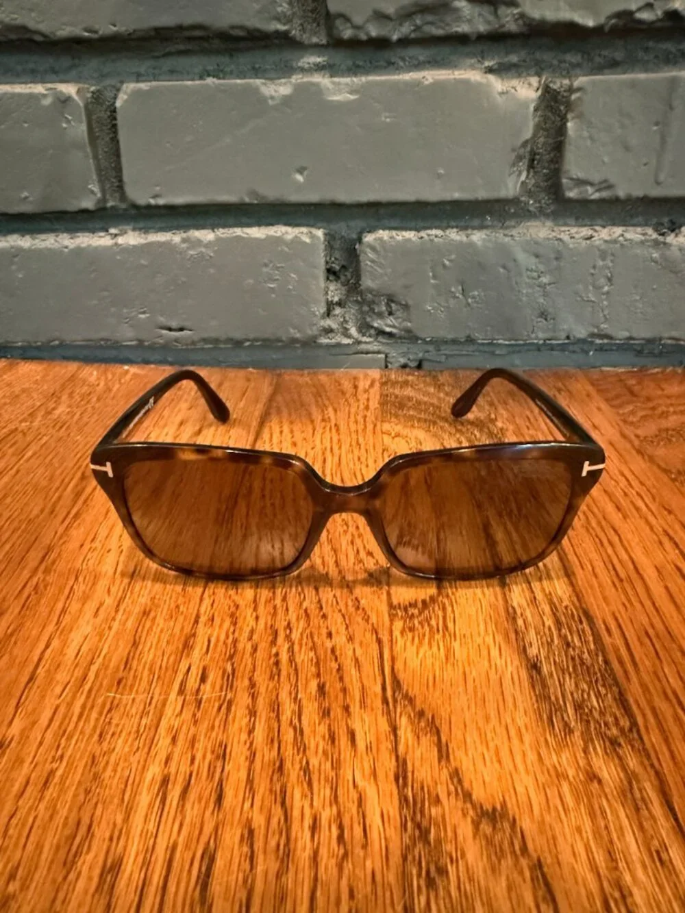 Tom Ford Faye Polarized Dark Tortoiseshell Oversized Sunglasses